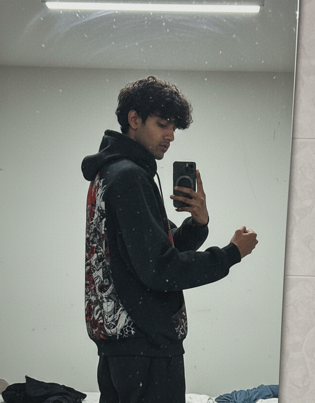 Bathroom/bedroom mirror sideways flex