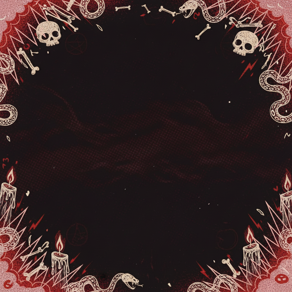 Square product card doodles in corners